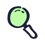 Sketch annotation element brush pen icon magnifier