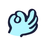 Sketch annotation element brush pen icon ok hand