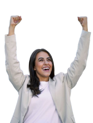 joyful hispanic businesswoman feeling 22D2GGM